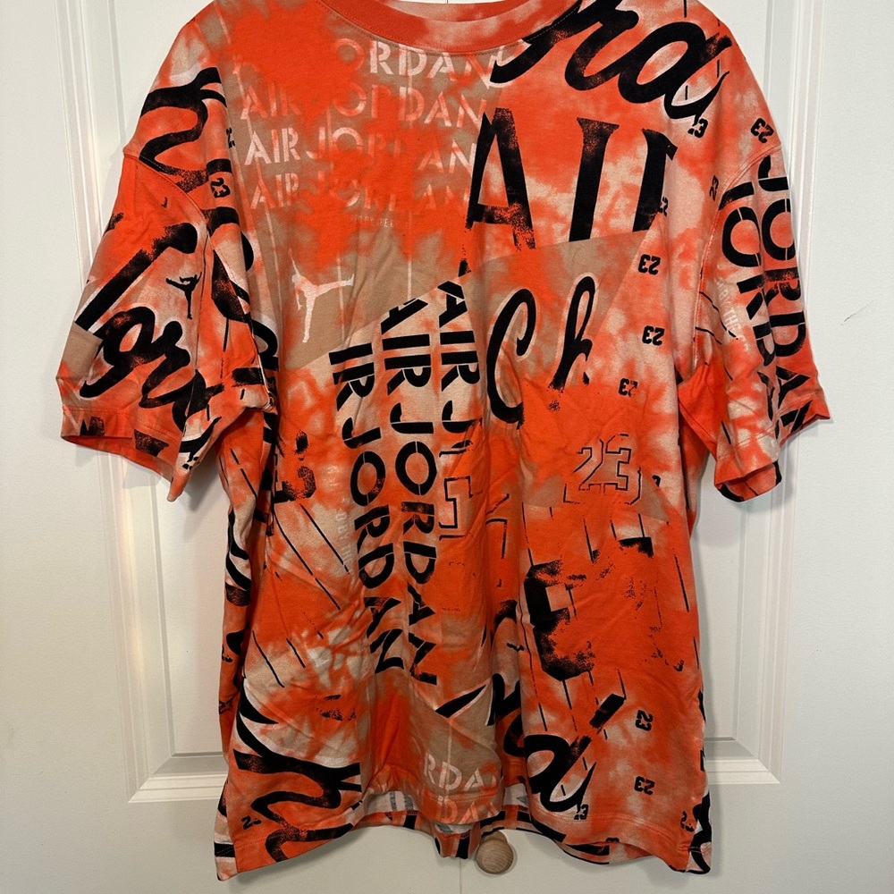 Jordan Oversized Fit Tee in Orange and Black